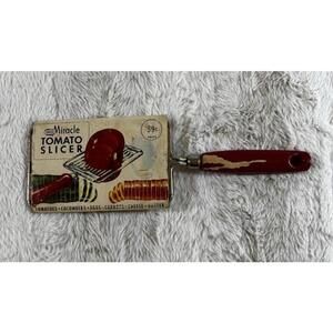 Vintage EKCO Miracle Tomato Slicer Red Handle with Box Kitchen Utensil